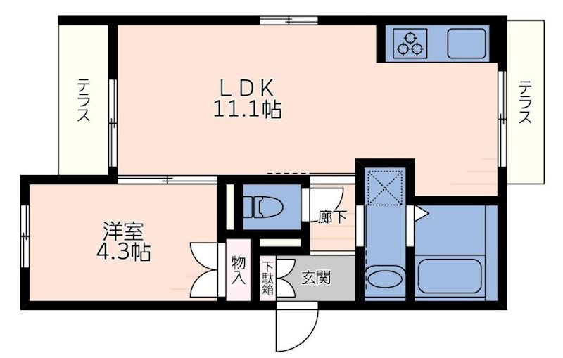 Secure House North 101号室 間取り