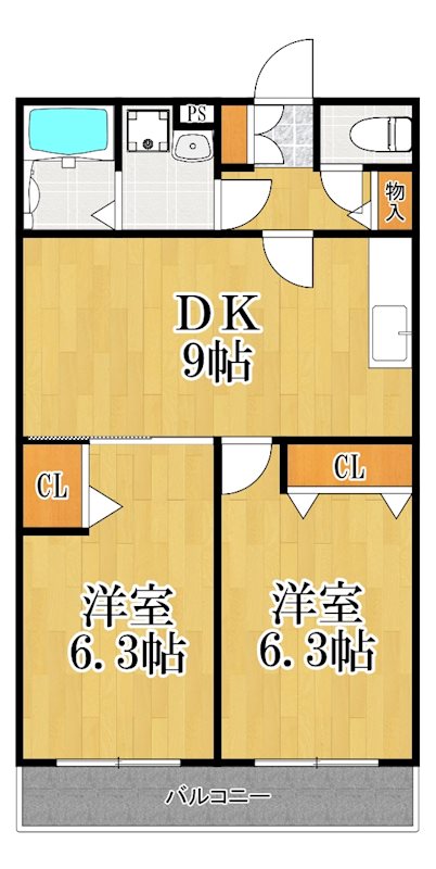 プラッツ  302号室 間取り