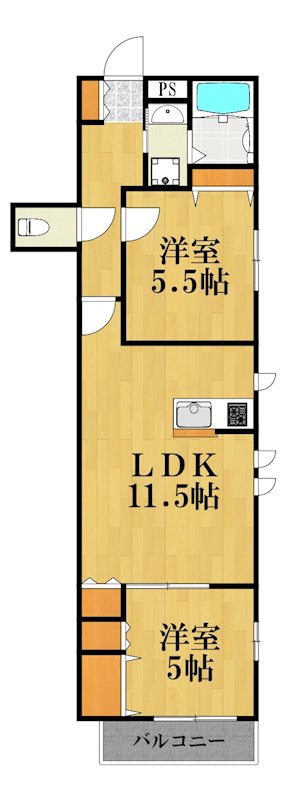 コージーコート  301号室 間取り
