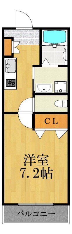 フルールK 101号室 間取り