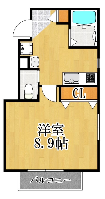 クイールメゾン 202号室 間取り