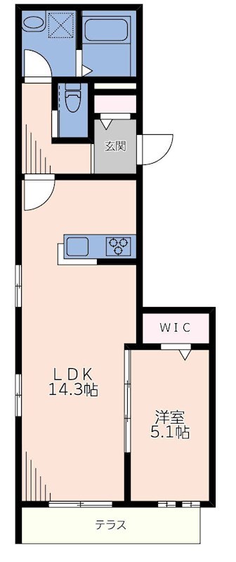Secure House South 102号室 間取り