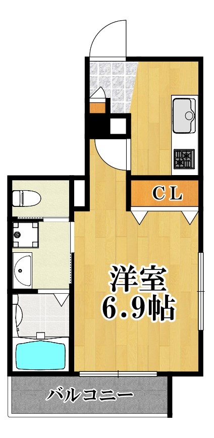 Comfort K 101号室 間取り