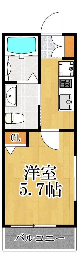 ブルーム生麦 303号室 間取り