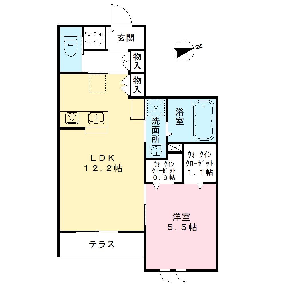 マレーア海のそよ風 103号室 間取り