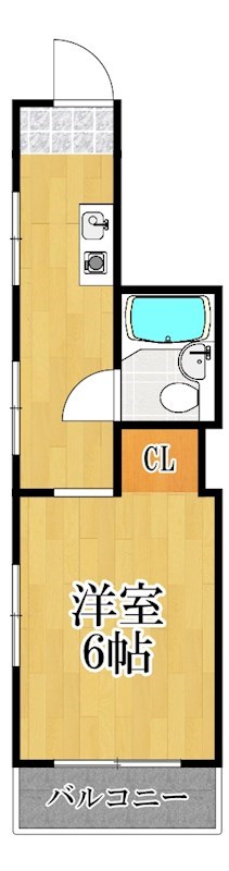 花月しろがねコーポ 3-C号室 間取り