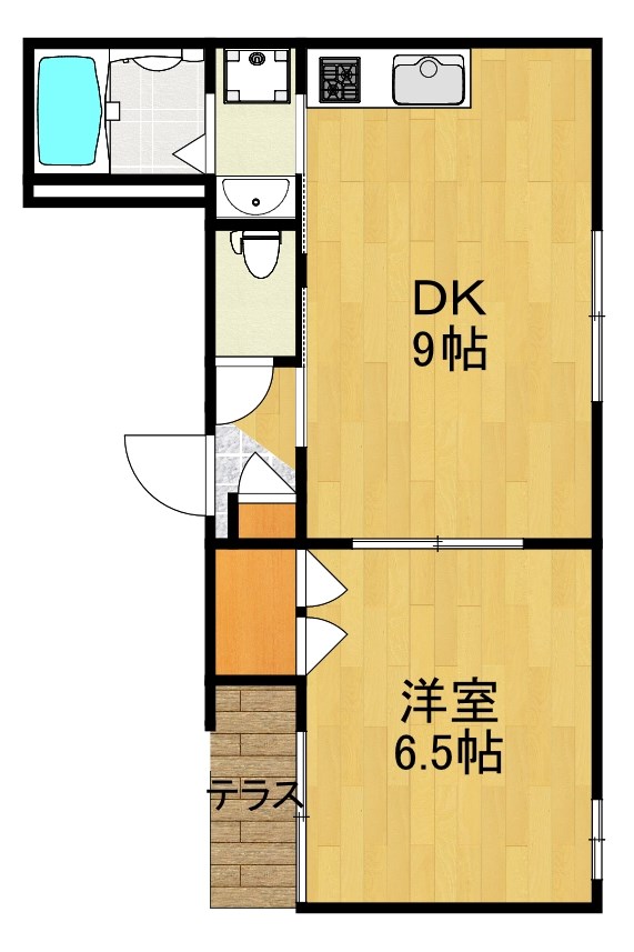 Wood　Bell　尾山台 102号室 間取り
