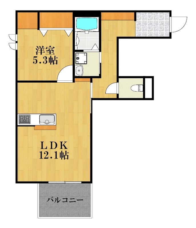SOPHIA　CRYSTAL 206号室 間取り