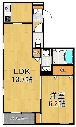 アベニュー大島 205号室 間取り