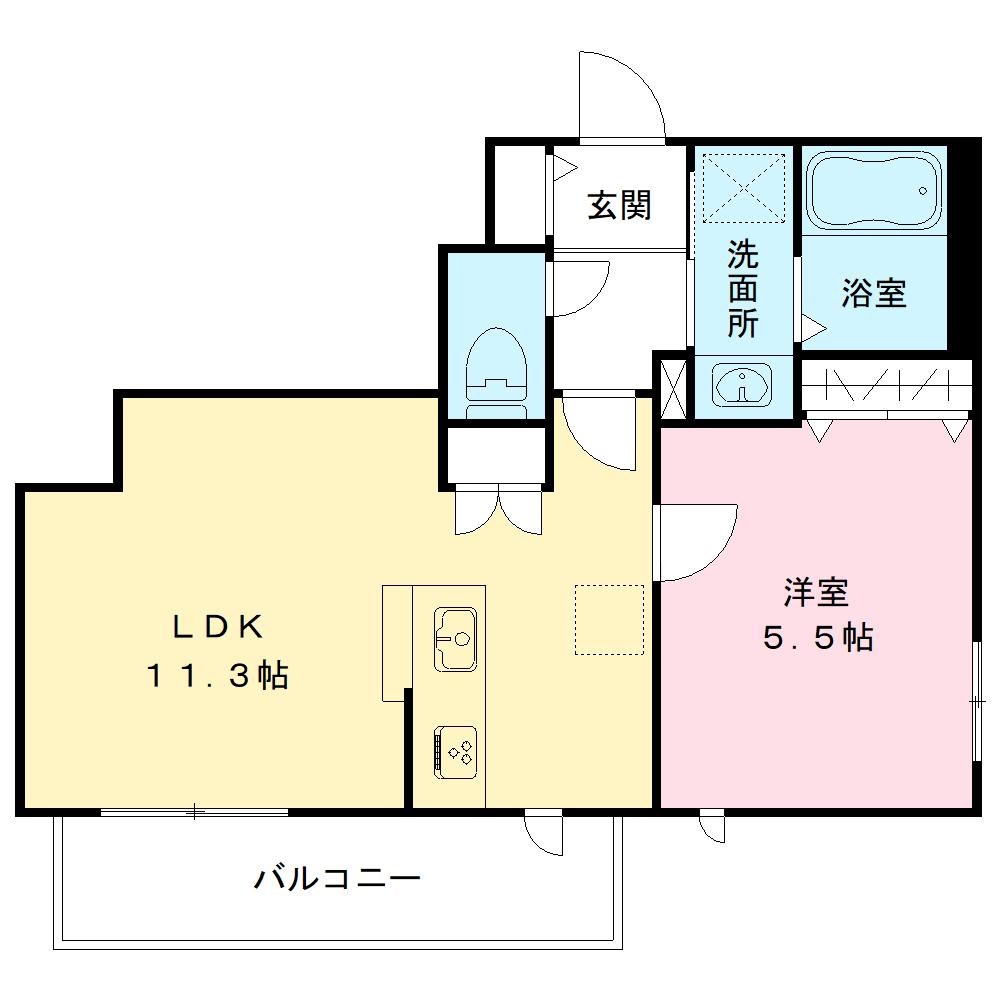 Mimieden 101号室 間取り