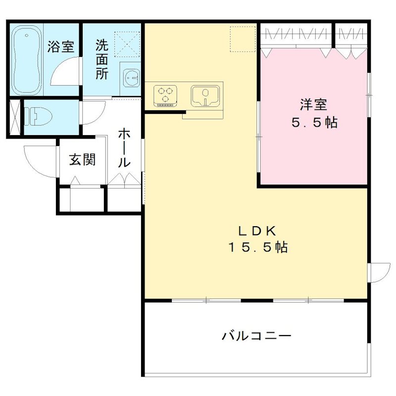 fleur 205号室 間取り