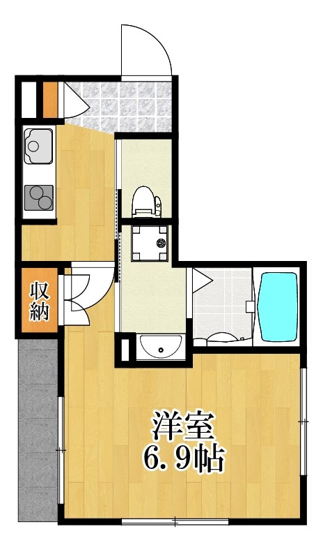 クレールメゾン　K  102号室 間取り