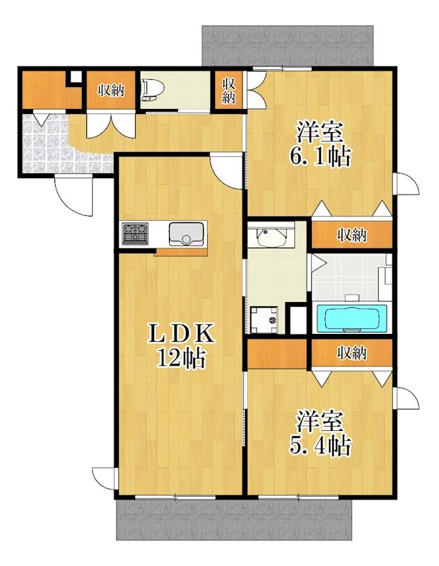Adonis　K 203号室 間取り