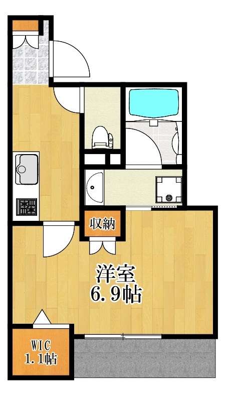 アズールワカバ  101号室 間取り