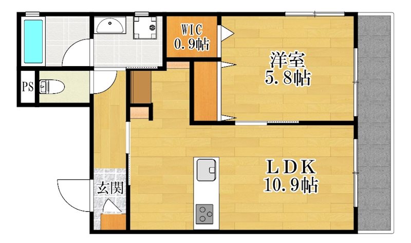 へーベルメゾン駒岡 303号室 間取り