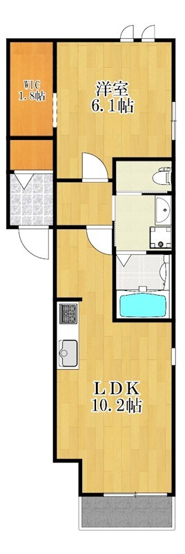 GLOW RESIDENCE 302号室 間取り