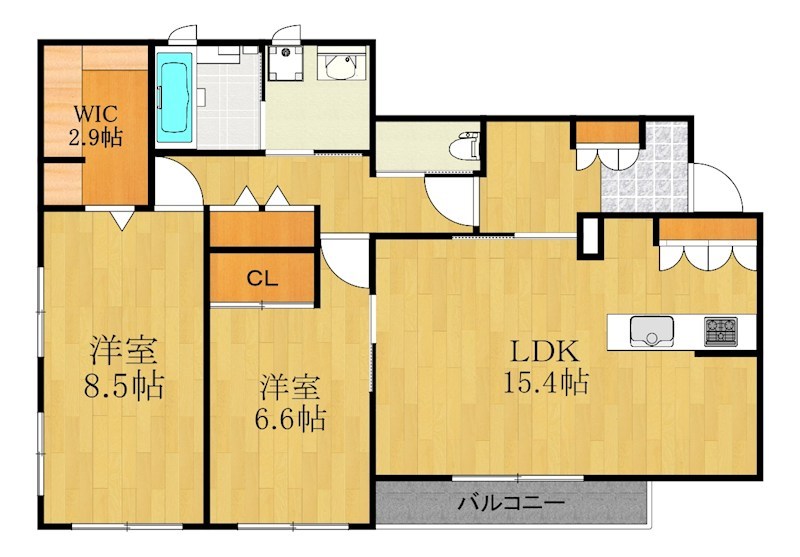 まあもⅠ 101号室 間取り