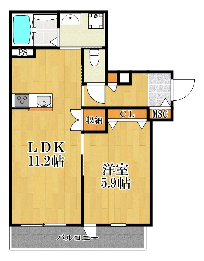 JUNTOKU 103号室 間取り
