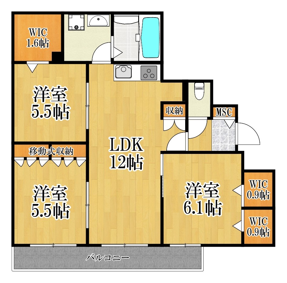 JUNTOKU 203号室 間取り