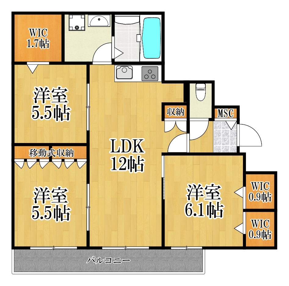 JUNTOKU 303号室 間取り