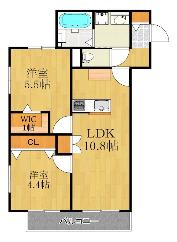 (仮称)下新城１丁目メゾン 302号室 間取り