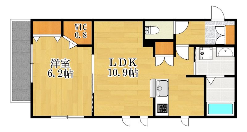 コルテ鶴見 202号室 間取り