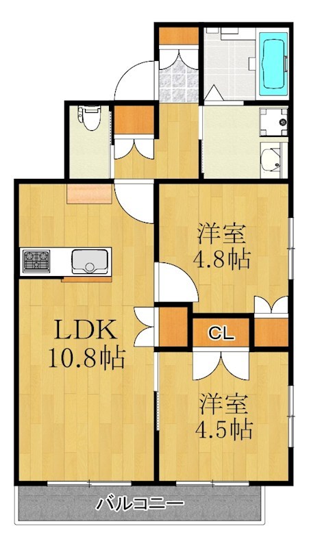 (仮称)下新城１丁目メゾン 301号室 間取り