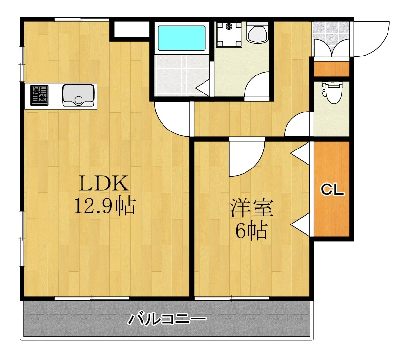 ローズイットハイム 102号室 間取り