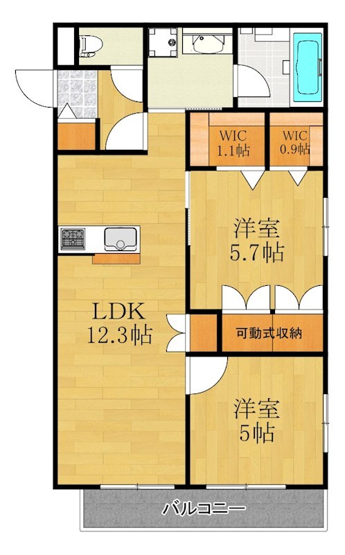 仮称）登戸メゾン 302号室 間取り