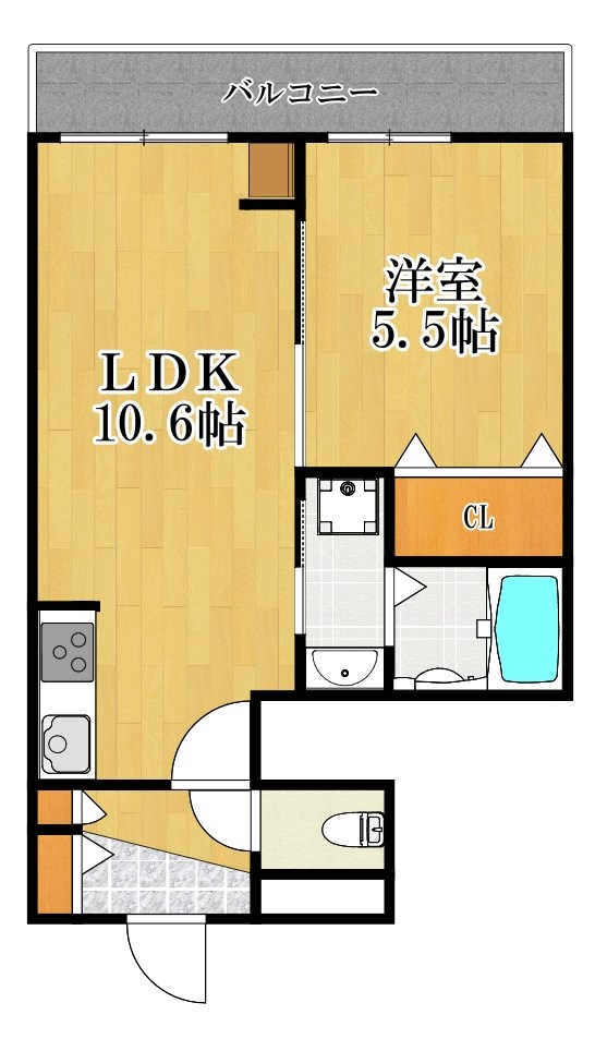 SOPHIA CRYSTAL 305号室 間取り
