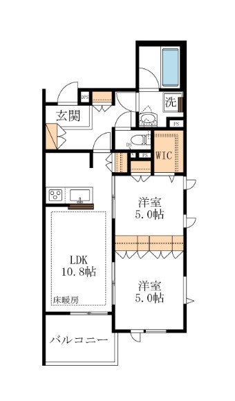 オロクレセール 202号室 間取り