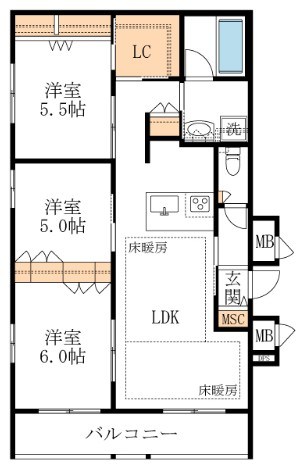 Premium Maison光 302号室 間取り