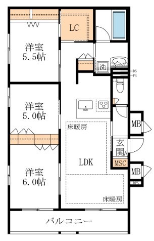 Premium Maison光 202号室 間取り