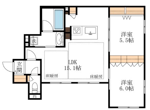 Premium Maison光 101号室 間取り