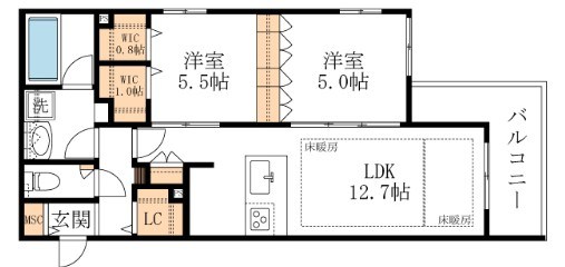 Premium Maison光 303号室 間取り