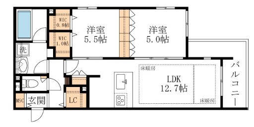 Premium Maison光 203号室 間取り