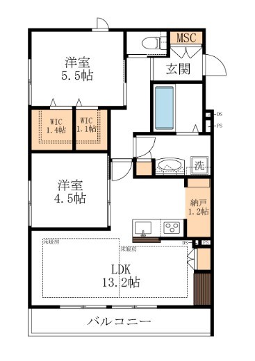 （仮称）千年メゾン 201号室 間取り