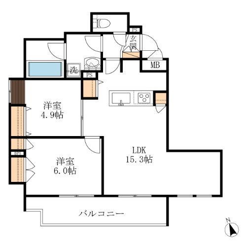（仮称）諏訪2丁目メゾン  201号室 間取り