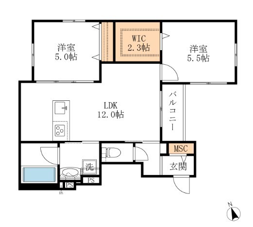 （仮称）諏訪2丁目メゾン  202号室 間取り