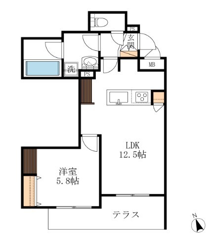 （仮称）諏訪2丁目メゾン  101号室 間取り
