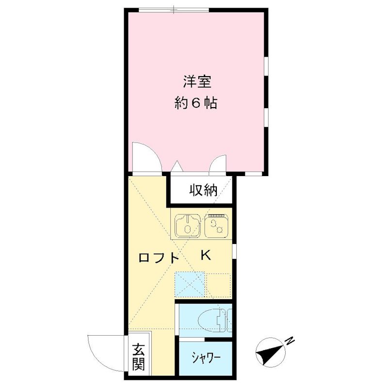 古川コーポラス 105号室 間取り