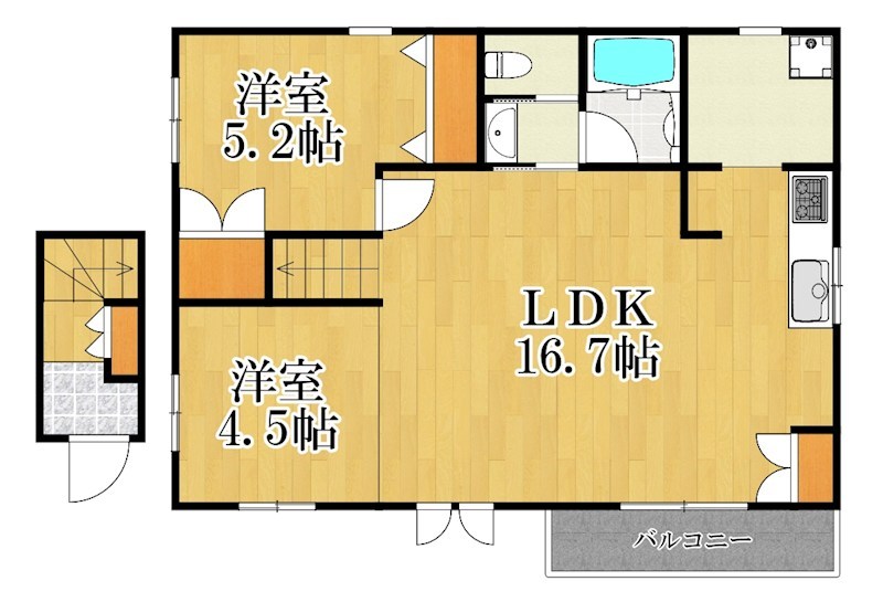 カーサ・カリメーラ 201号室 間取り