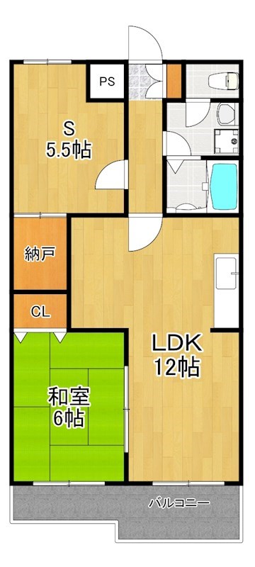 ドミール鹿島 304号室 間取り