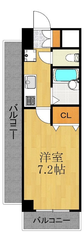 ノーサイド   413号室 間取り