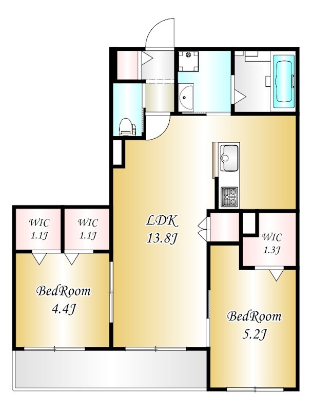 チャープフォレスト 302号室 間取り