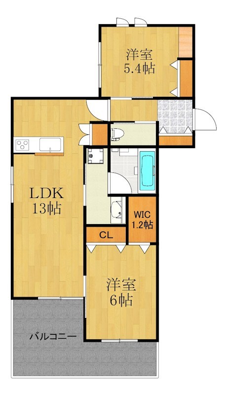 （仮称）新作６丁目メゾン 201号室 間取り