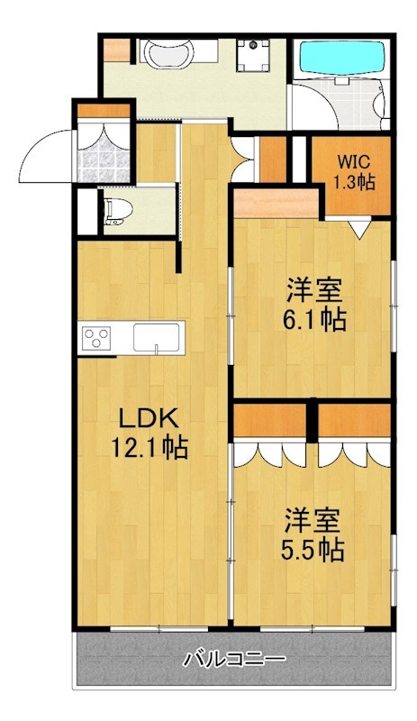 （仮称）新作６丁目メゾン 203号室 間取り