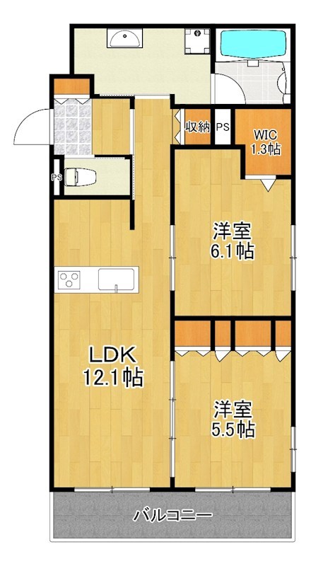 （仮称）新作６丁目メゾン 303号室 間取り