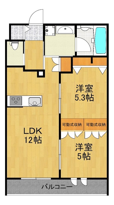 La　Gracieuse(ラ　グラシューズ) 203号室 間取り