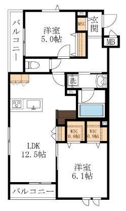 （仮称）野毛2丁目メゾン 201号室 間取り